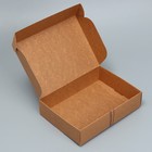 Коробка подарочная складная крафтовая, упаковка, «Сделано с любовью», 21 х 15 х 5 см - фото 6725701