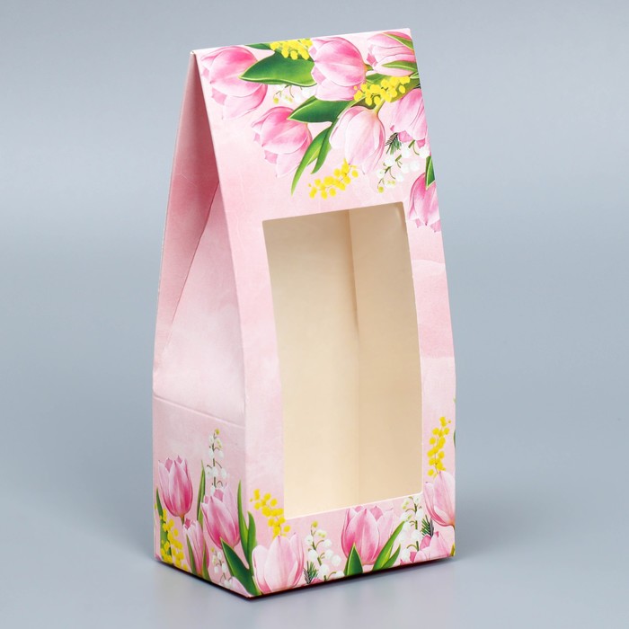 Коробка кондитерская, упаковка, «8 Марта», 9 х 19 х 6 см - Фото 1