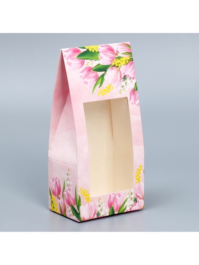 Коробка кондитерская, упаковка, «8 Марта», 9×19×6 см
