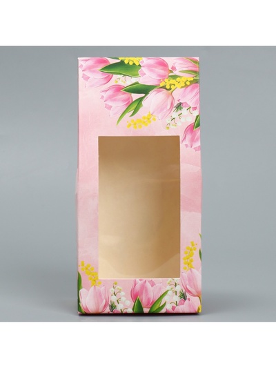 Коробка кондитерская, упаковка, «8 Марта», 9×19×6 см
