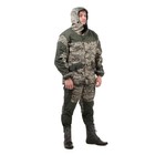 Костюм демисезонный "Горка" цифра св.серый/хаки, ткань: Грета, флис, 56-58/182-188 - фото 25322387