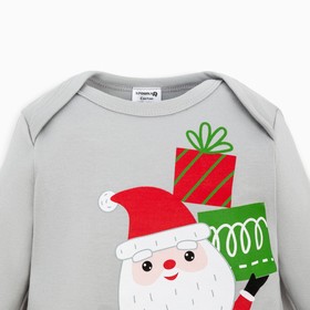 Комбинезон детский «Крошка Я. Мой первый НГ», рост 68-74 см, серый