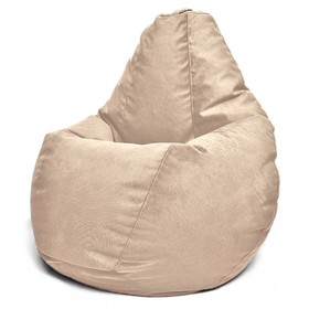 Кресло-мешок «Груша» Позитив Maserrati, размер M, диаметр 70 см, высота 90 см, велюр, цвет песок