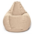 Кресло-мешок «Груша» Позитив Maserrati, размер M, диаметр 70 см, высота 90 см, велюр, цвет песок - Фото 2