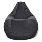Кресло-мешок «Груша» Позитив Maserrati, размер M, диаметр 70 см, высота 90 см, велюр, цвет чёрный - Фото 2