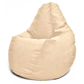 Кресло-мешок «Груша» Позитив Maserrati, размер L, диаметр 80 см, высота 100 см, велюр, цвет бежевый