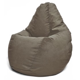 Кресло-мешок «Груша» Позитив Maserrati, размер XXL, диаметр 105 см, высота 130 см, велюр, цвет дымчатый