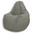 Кресло-мешок «Груша» Позитив Карат, размер M, диаметр 70 см, высота 90 см, велюр, цвет серый - Фото 2