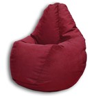 Кресло-мешок «Груша» Позитив Карат, размер M, диаметр 70 см, высота 90 см, велюр, цвет красный - Фото 2
