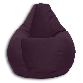 Кресло-мешок «Груша» Позитив Карат, размер L, диаметр 80 см, высота 100 см, велюр, цвет фиолетовый