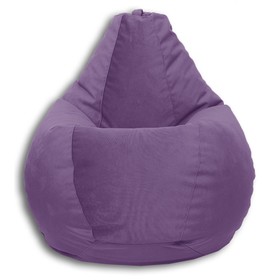 Кресло-мешок «Груша» Позитив Карат, размер XL, диаметр 95 см, высота 125 см, велюр, цвет фиолетовый