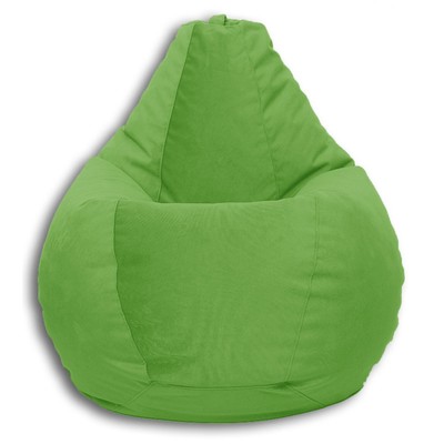 Кресло-мешок «Груша» Позитив Real A, размер M, диаметр 70 см, высота 90 см, велюр, цвет зелёный