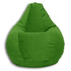 Кресло-мешок «Груша» Позитив Real A, размер M, диаметр 70 см, высота 90 см, велюр, цвет зелёный
