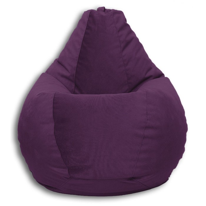 Кресло-мешок «Груша» Позитив Real A, размер M, диаметр 70 см, высота 90 см, велюр, цвет фиолетовый - Фото 1