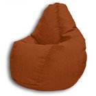 Кресло-мешок «Груша» Позитив Real A, размер M, диаметр 70 см, высота 90 см, велюр, цвет коричневый - Фото 2
