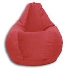 Кресло-мешок «Груша» Позитив Real A, размер M, диаметр 70 см, высота 90 см, велюр, цвет красный - Фото 1