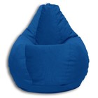 Кресло-мешок «Груша» Позитив Real A, размер M, диаметр 70 см, высота 90 см, велюр, цвет синий - Фото 1