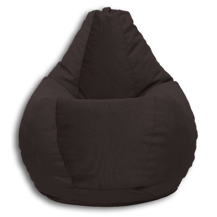 Кресло-мешок «Груша» Позитив Real A, размер M, диаметр 70 см, высота 90 см, велюр, цвет коричневый - Фото 1