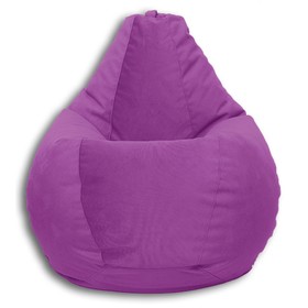 Кресло-мешок «Груша» Позитив Real A, размер L, диаметр 80 см, высота 100 см, велюр, цвет розовый