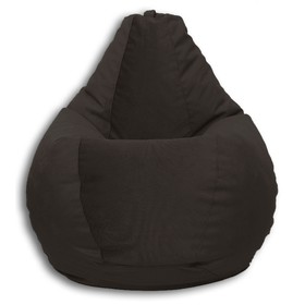 Кресло-мешок «Груша» Позитив Real A, размер L, диаметр 80 см, высота 100 см, велюр, цвет серый