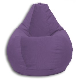 Кресло-мешок «Груша» Позитив Liberty, размер M, диаметр 70 см, высота 90 см, велюр, цвет фиолетовый