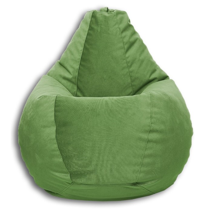 Кресло-мешок «Груша» Позитив Liberty, размер L, диаметр 80 см, высота 100 см, велюр, цвет салатовый