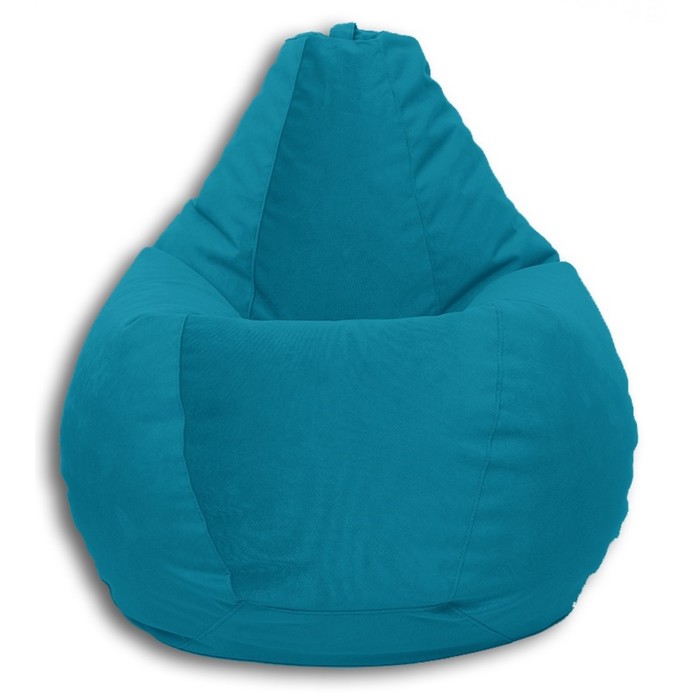 Кресло-мешок «Груша» Позитив Liberty, размер XL, диаметр 95 см, высота 125 см, велюр, цвет морская волна