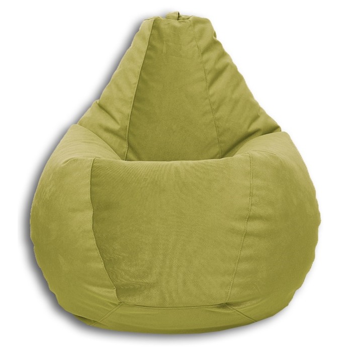 Кресло-мешок «Груша» Позитив Liberty, размер XL, диаметр 95 см, высота 125 см, велюр, цвет оливковый