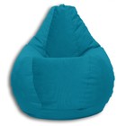 Кресло-мешок «Груша» Позитив Lovely, размер M, диаметр 70 см, высота 90 см, велюр, цвет морская волна - фото 302410787