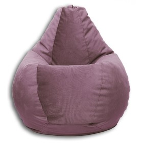 Кресло-мешок «Груша» Позитив Lovely, размер M, диаметр 70 см, высота 90 см, велюр, цвет розовый