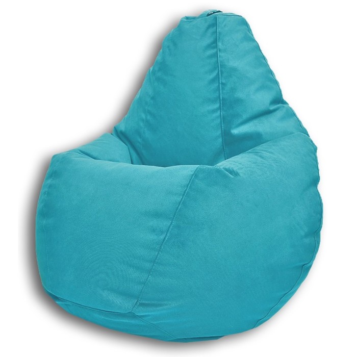 Кресло-мешок «Груша» Позитив Lovely, размер XXL, диаметр 105 см, высота 130 см, велюр, цвет бирюзовый