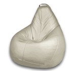 Кресло-мешок «Груша» Позитив Кольт, размер M, диаметр 70 см, высота 90 см, искусственная кожа, цвет слоновая кость - Фото 1