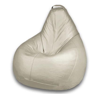 Кресло-мешок «Груша» Позитив Кольт, размер M, диаметр 70 см, высота 90 см, искусственная кожа, цвет слоновая кость