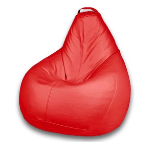 Кресло-мешок «Груша» Позитив Кольт, размер M, диаметр 70 см, высота 90 см, искусственная кожа, цвет красный