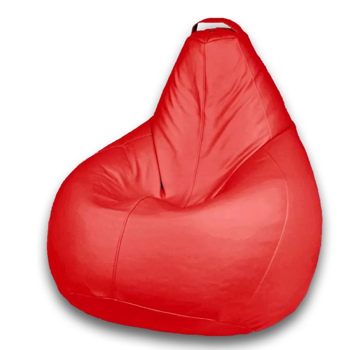 Кресло-мешок «Груша» Позитив Кольт, размер M, диаметр 70 см, высота 90 см, искусственная кожа, цвет красный - Фото 1