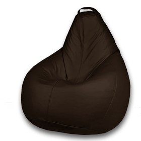 Кресло-мешок «Груша» Позитив Кольт, размер M, диаметр 70 см, высота 90 см, искусственная кожа, цвет коричневый матовый