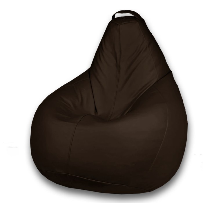 Кресло-мешок «Груша» Позитив Кольт, размер M, диаметр 70 см, высота 90 см, искусственная кожа, цвет коричневый матовый - Фото 1