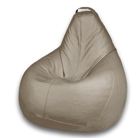 Кресло-мешок «Груша» Позитив Кольт, размер M, диаметр 70 см, высота 90 см, искусственная кожа, цвет бежевый