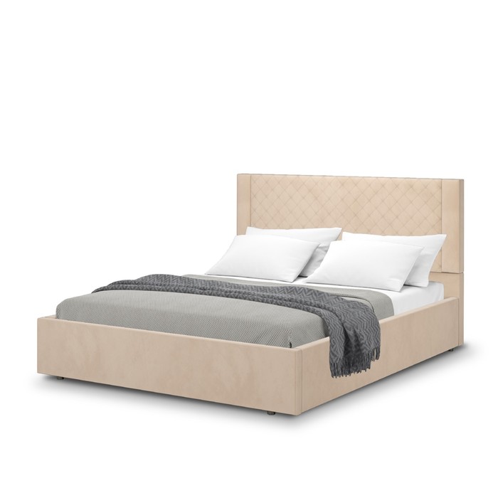 Кровать с подъёмным механизмом «Женева 1», 1600×2000 мм, велюр, цвет веллюкс крем - Фото 1