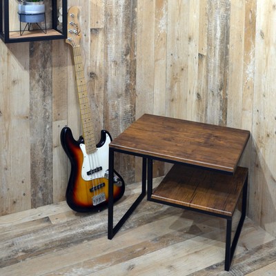 Столик журнальный «Лофт» Shelf Nut, 600×450×516 мм, цвет чёрный муар