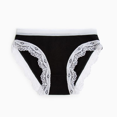 Трусы женские слипы, цвет черный, р-р 44-46