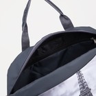 Сумка спортивная на молнии, наружный карман, цвет серый - Фото 3