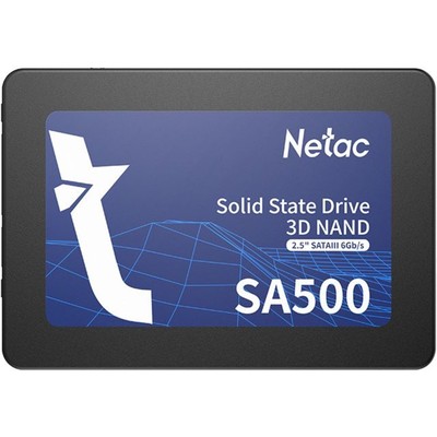 Накопитель SSD Netac NT01SA500-256-S3X SA500, 256 Гб, SATA III, 2.5"