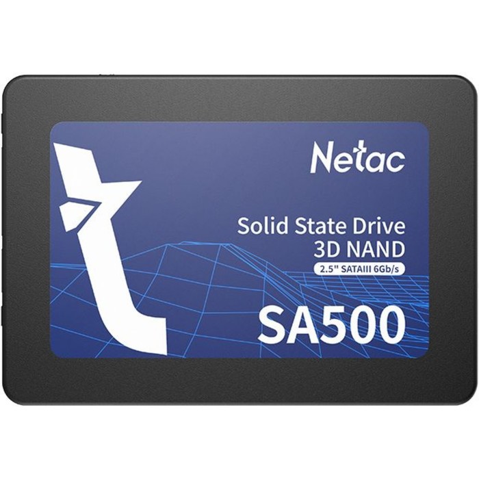 Накопитель SSD Netac NT01SA500-128-S3X SA500, 128 Гб, SATA III, 2.5
