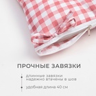 Сидушка на стул «Этель. Клетка», 40×40 см, розовая, 100% полиэстер - фото 42880843