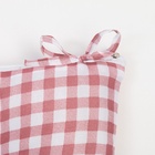 Сидушка на стул «Этель. Клетка», 40×40 см, розовая, 100% полиэстер - фото 42880846