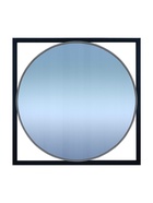 Зеркало круглое навесное Gold, в квадратной раме, 800×20×800 мм, цвет чёрный муар 9331377