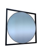 Зеркало круглое навесное Gold, в квадратной раме, 800×20×800 мм, цвет чёрный муар 9331377