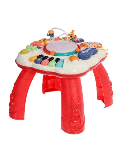 Развивающий столик, световые и звуковые эффекты, цвет красный
