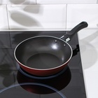 Сковорода Доляна Promo, d=16 см, пластиковая ручка, антипригарное покрытие, алюминий, бордовая - Фото 6